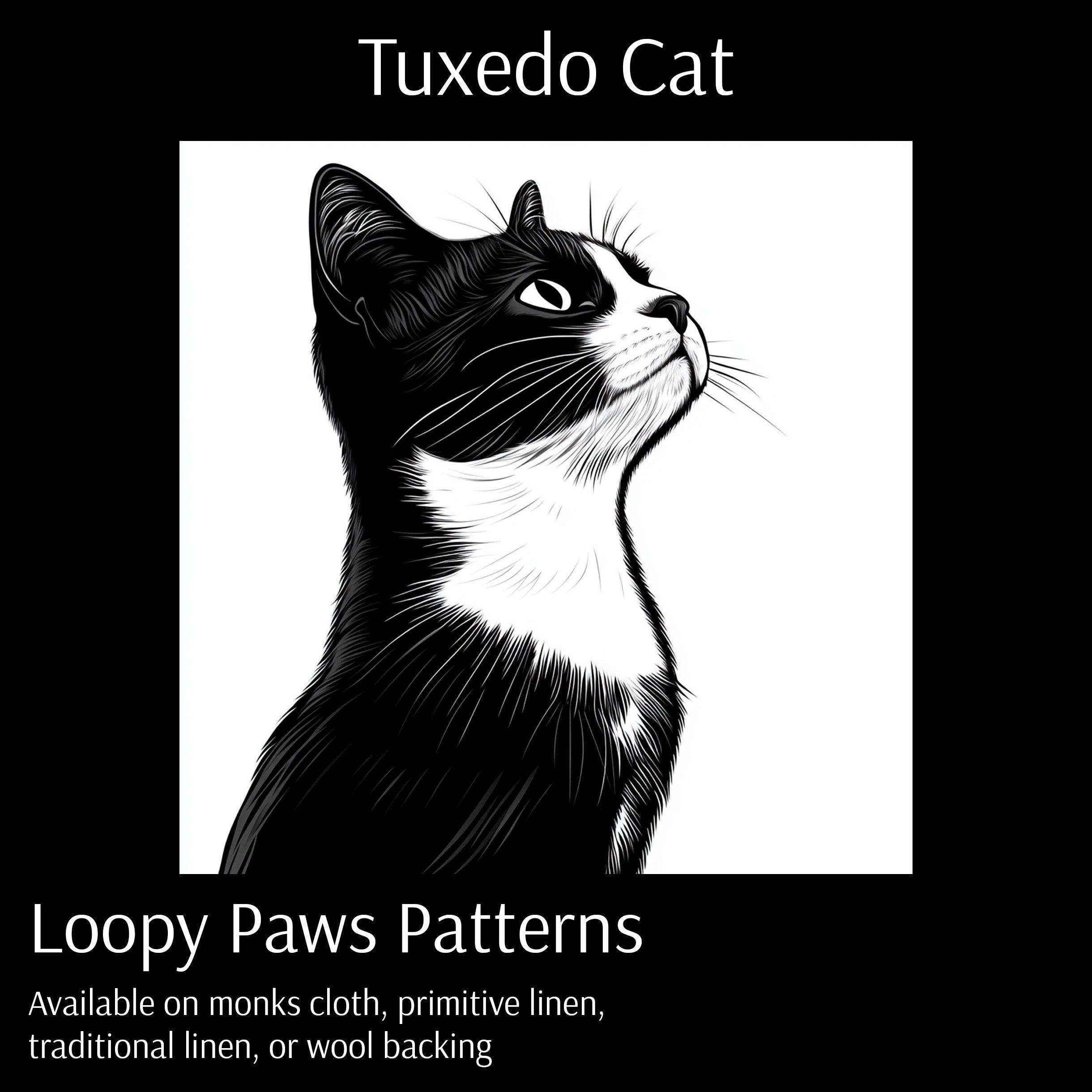 Tuxedo Cat - Loopy Paws Pattern